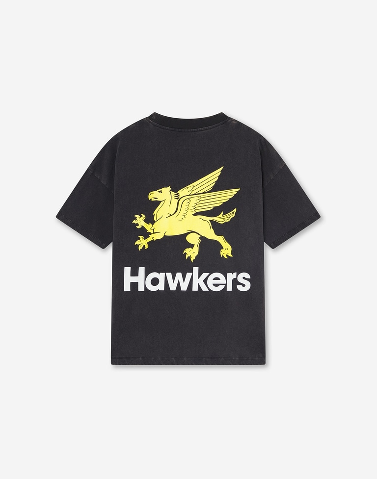 TEES Hawkers213 GAS TEE - Washed Black