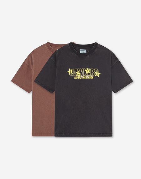 TEES Hawkers213 ALL STAR TEE - Washed Black