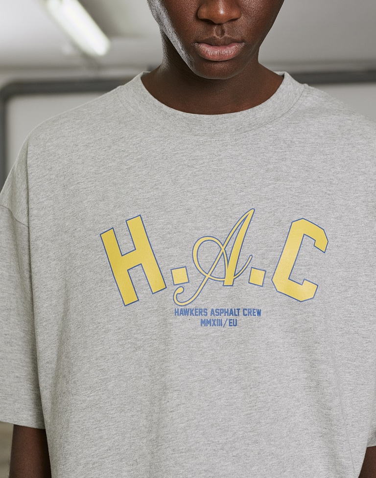 TEES Hawkers213 H.A.C TEE - Grey Melange