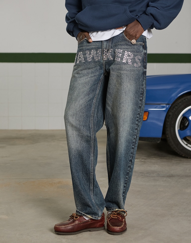 PANTS Hawkers213 STRASS DENIM - Indigo