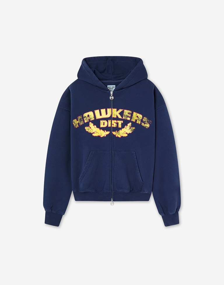 HOODIES Hawkers213 POLE ZIPPER - Washed Navy