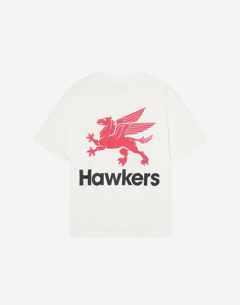 TEES Hawkers213 GAS TEE - Washed Ecru