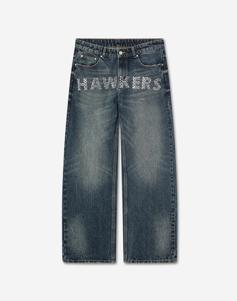 PANTS Hawkers213 STRASS DENIM - Indigo