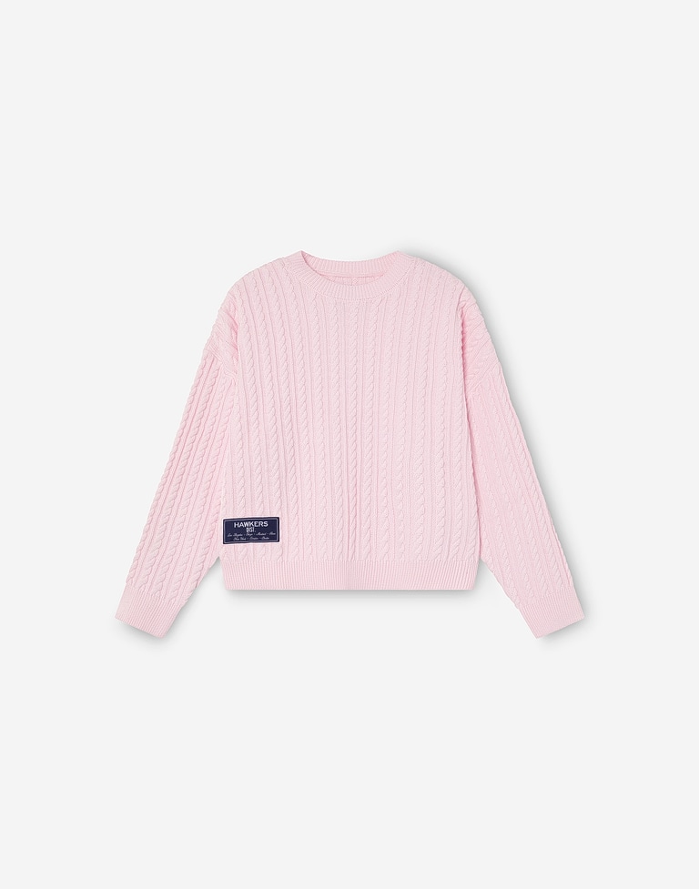 KNITWEAR Hawkers213 CABLE KNIT - Pink
