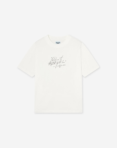 TEES Hawkers213 TIRE TEE - Washed Ecru