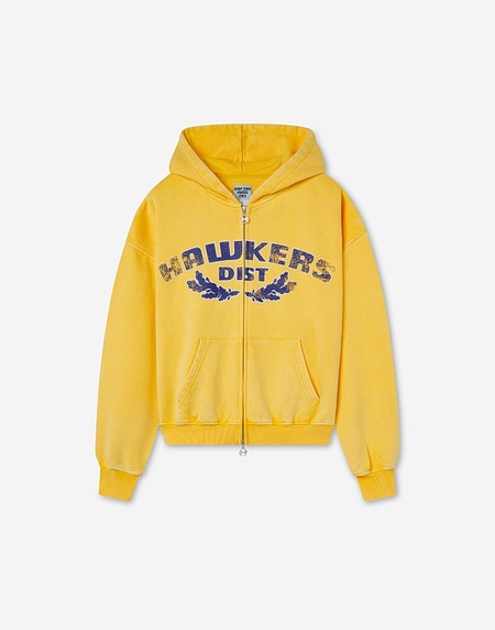 HOODIES Hawkers213 POLE ZIPPER - Washed Yellow