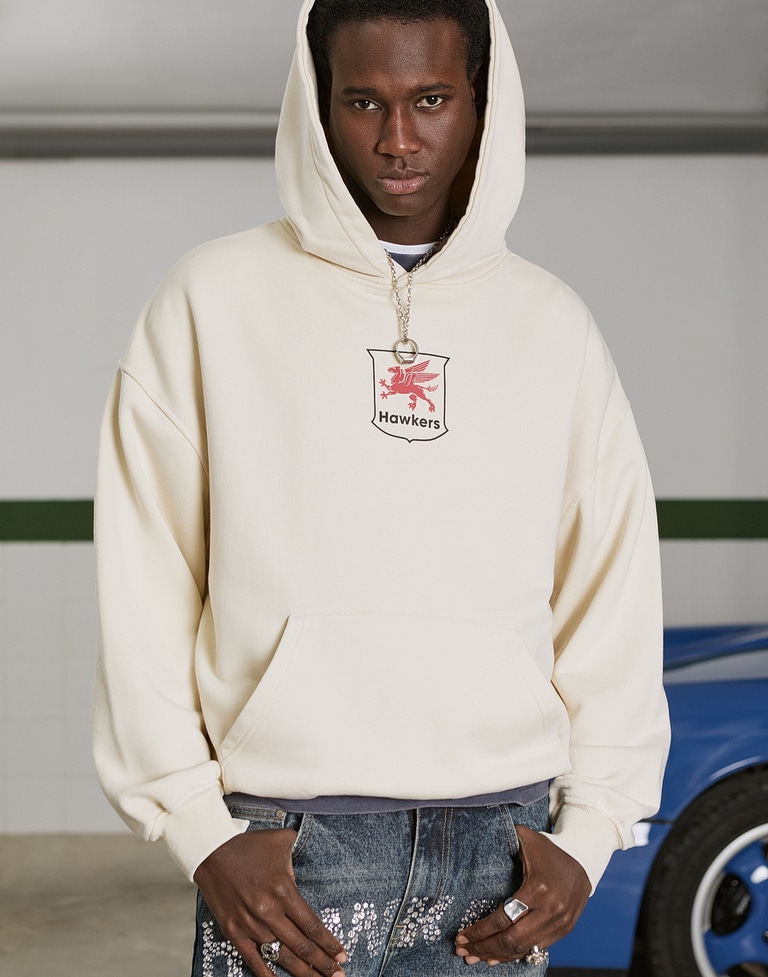 HOODIES Hawkers213 GAS HOODIE - Washed Ecru
