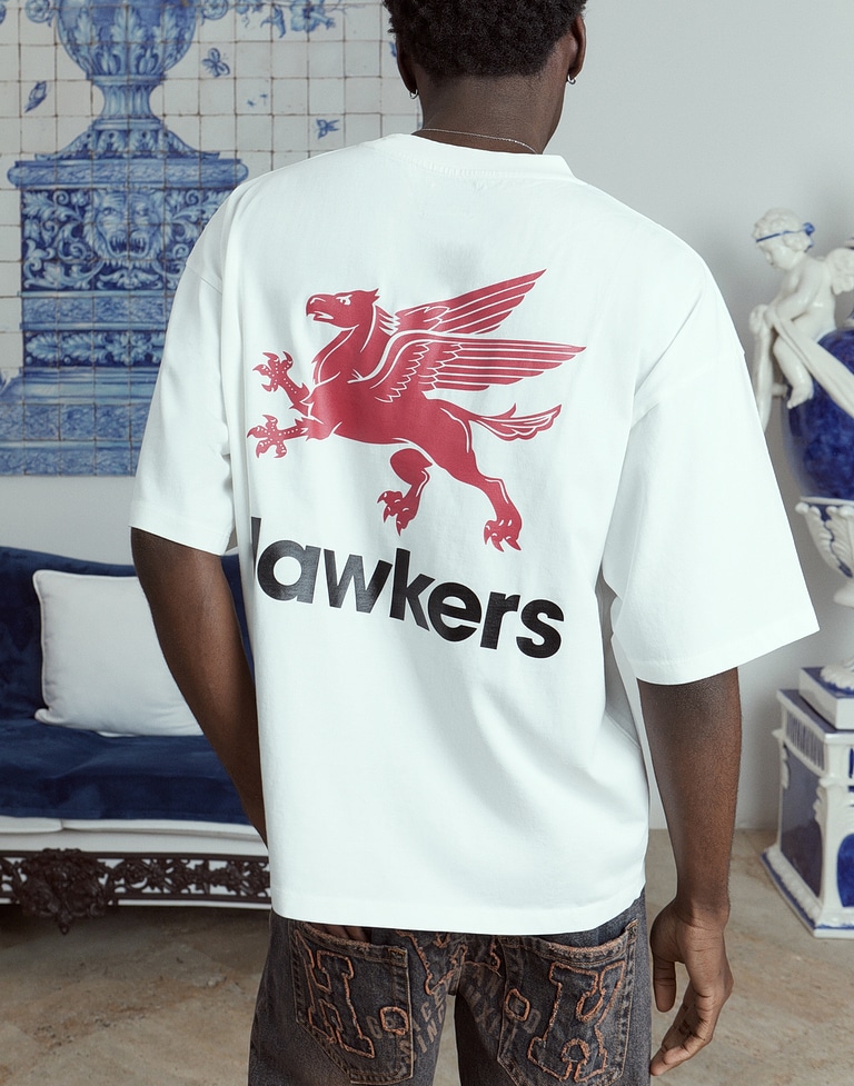 TEES Hawkers213 GAS TEE - Washed Ecru