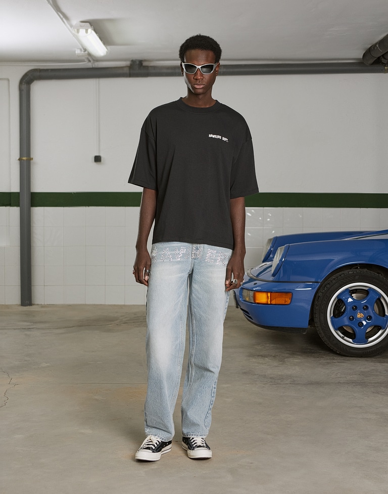 TEES Hawkers213 ESSENTIALS TEE - Black