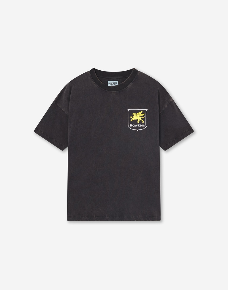 TEES Hawkers213 GAS TEE - Washed Black