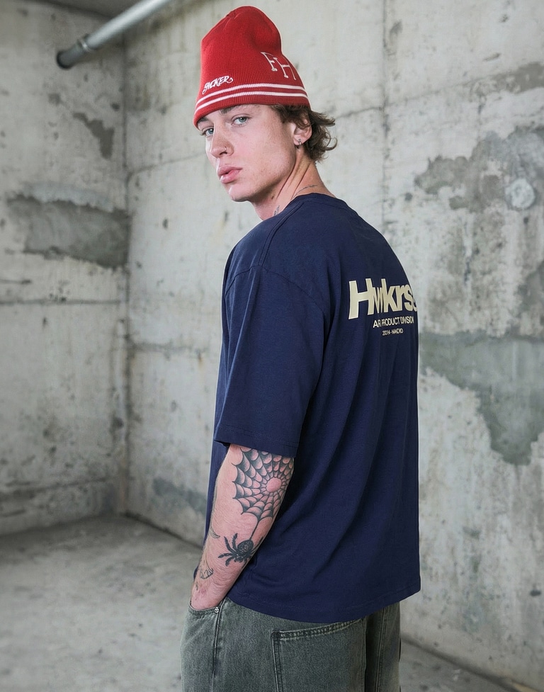 TEES Hawkers213 BOLD TEE - Navy