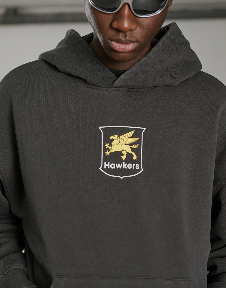 HOODIES Hawkers213 GAS HOODIE - Washed Black