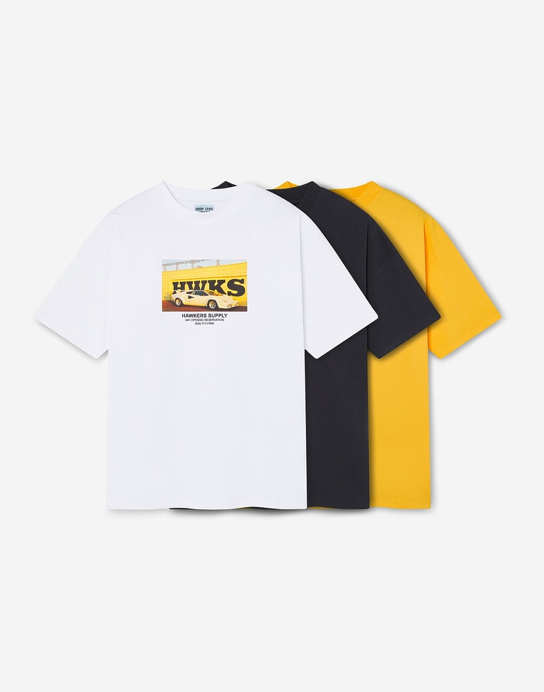 TEES Hawkers213 CARGO TEE - White