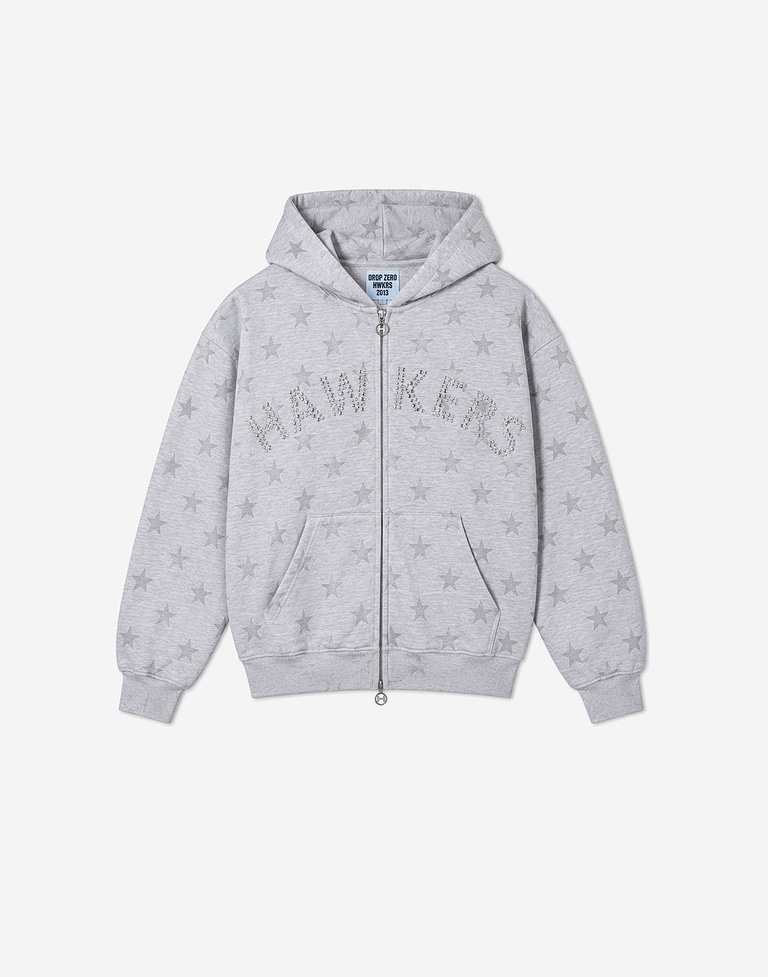 HOODIES Hawkers213 POLKA ZIPPER - Grey