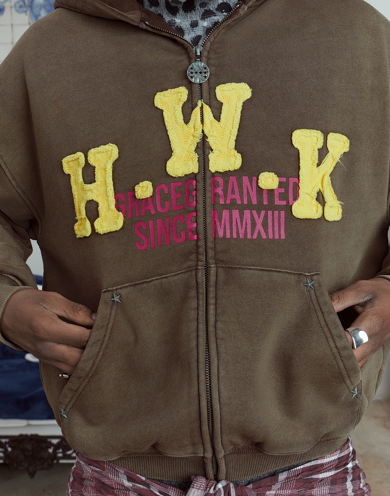 HOODIES Hawkers213 RODEO ZIPPER - Brown