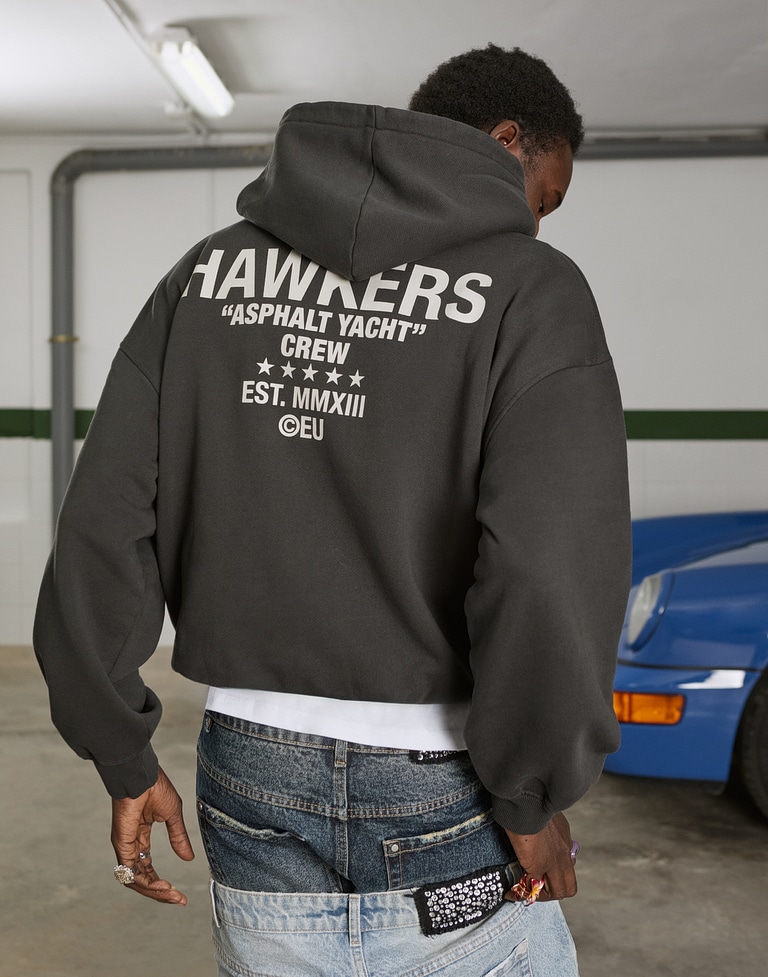 HOODIES Hawkers213 CLASSIC HOODIE - Washed Black