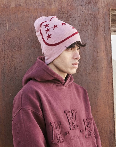Caps Beanies Hawkers213 STAMP BEANIE - Pink