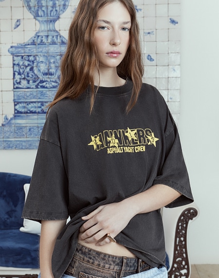 TEES Hawkers2013 ALL STAR TEE - Washed Black