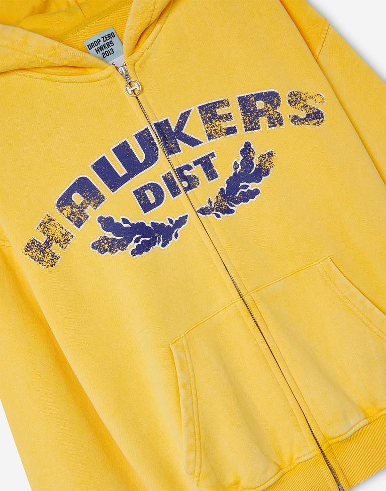 HOODIES Hawkers213 POLE ZIPPER - Washed Yellow