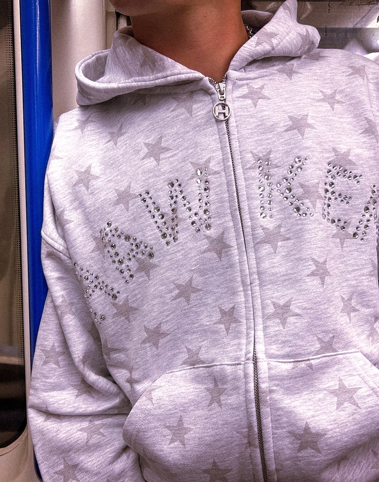 HOODIES Hawkers213 POLKA ZIPPER - Grey