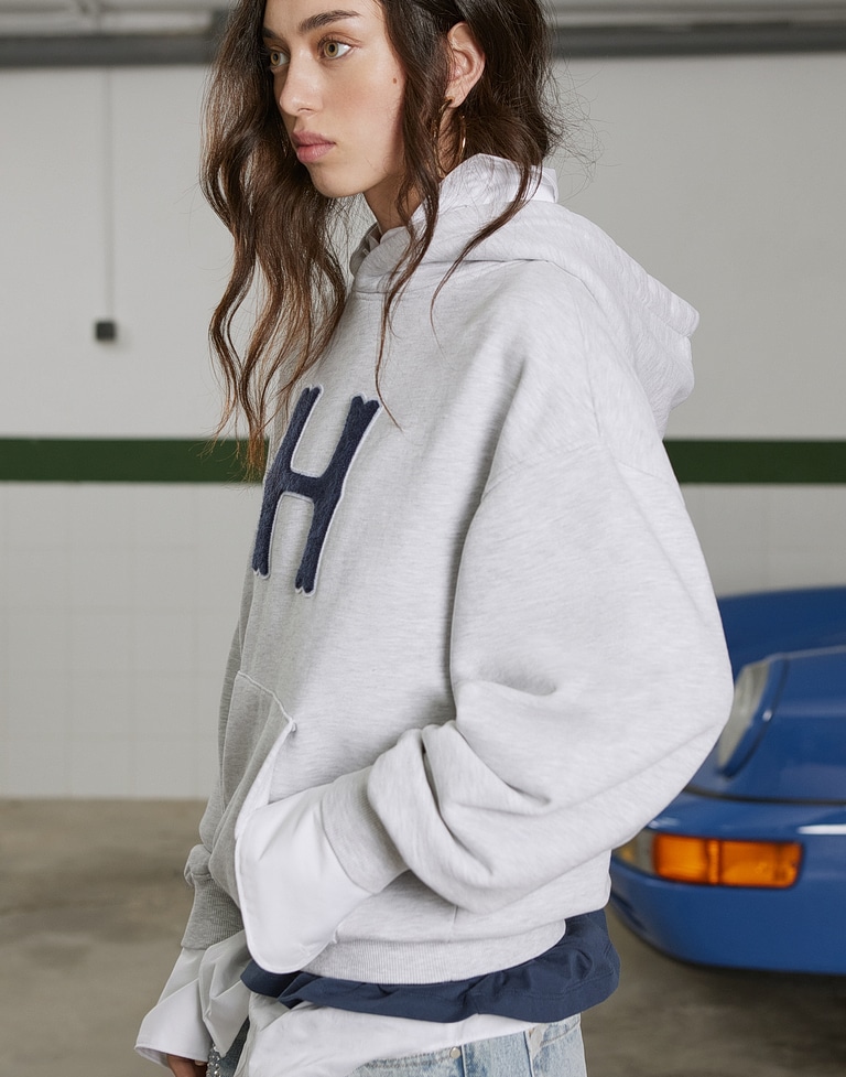 HOODIES Hawkers213 VARSITY HOODIE - Grey Melange