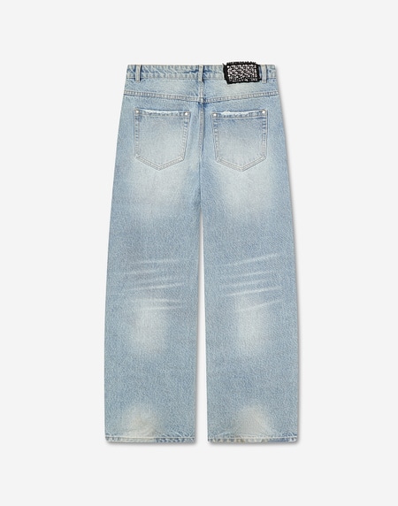 PANTS Hawkers213 STRASS DENIM - Light Blue