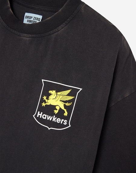 TEES Hawkers213 GAS TEE - Washed Black