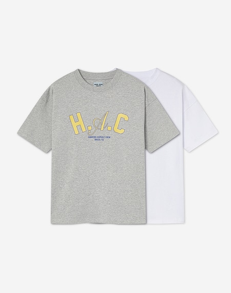 TEES Hawkers213 H.A.C TEE - Grey Melange
