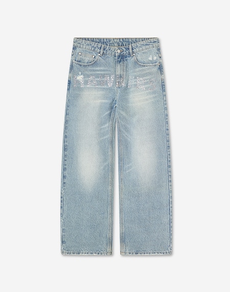 PANTS Hawkers213 STRASS DENIM - Light Blue