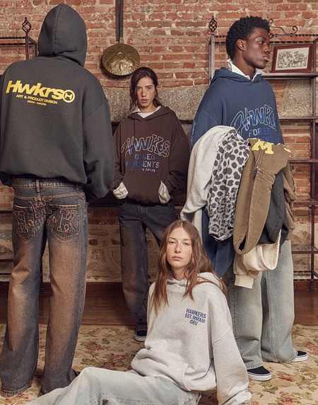 HOODIES Hawkers213 HWKS HOODIE - Washed Brown
