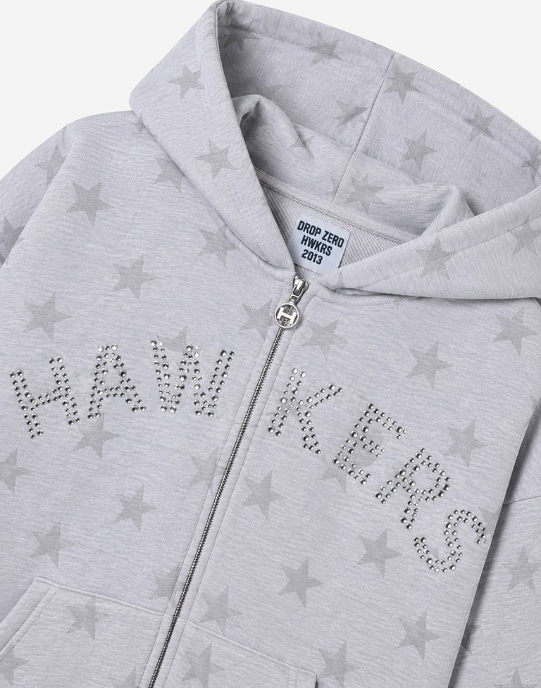 HOODIES Hawkers213 POLKA ZIPPER - Grey