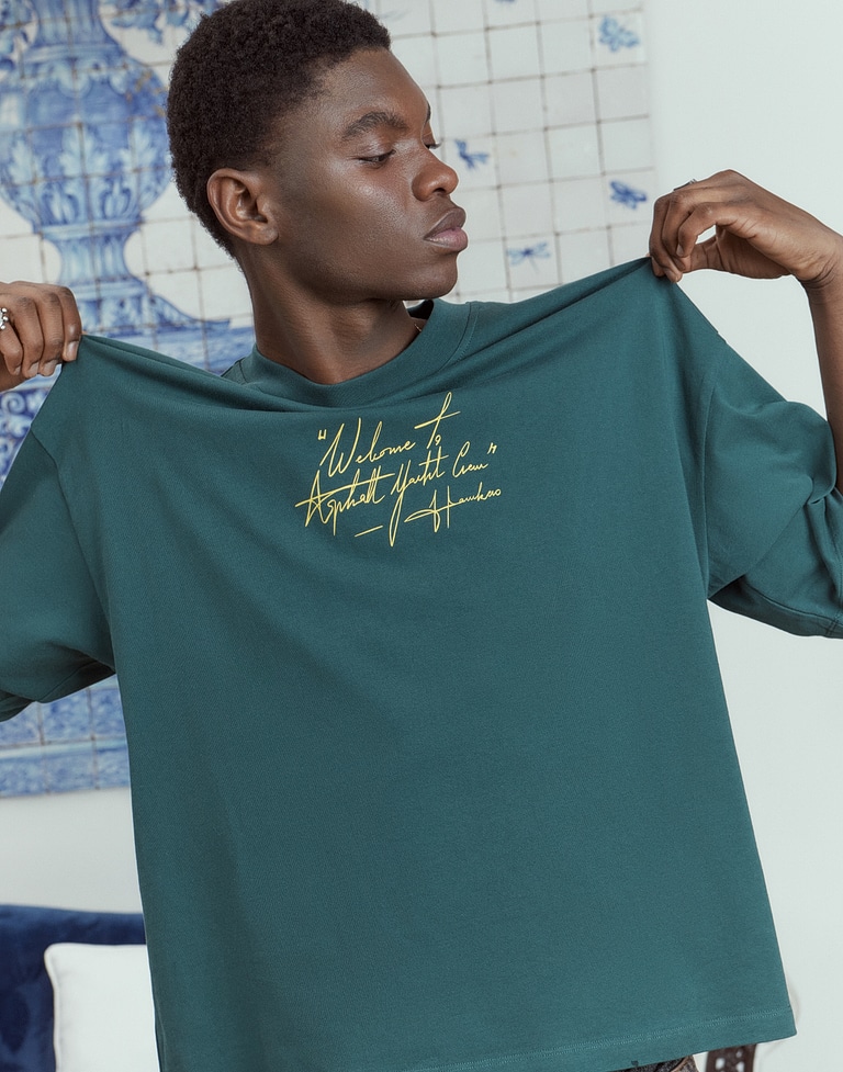 TEES Hawkers213 TIRE TEE - Washed Green