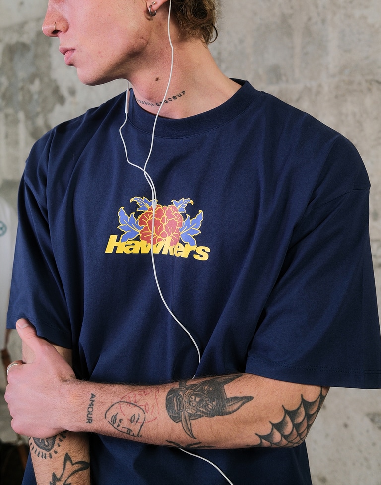 TEES Hawkers213 BLOSSOM TEE - Navy