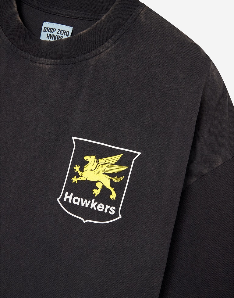 TEES Hawkers213 GAS TEE - Washed Black