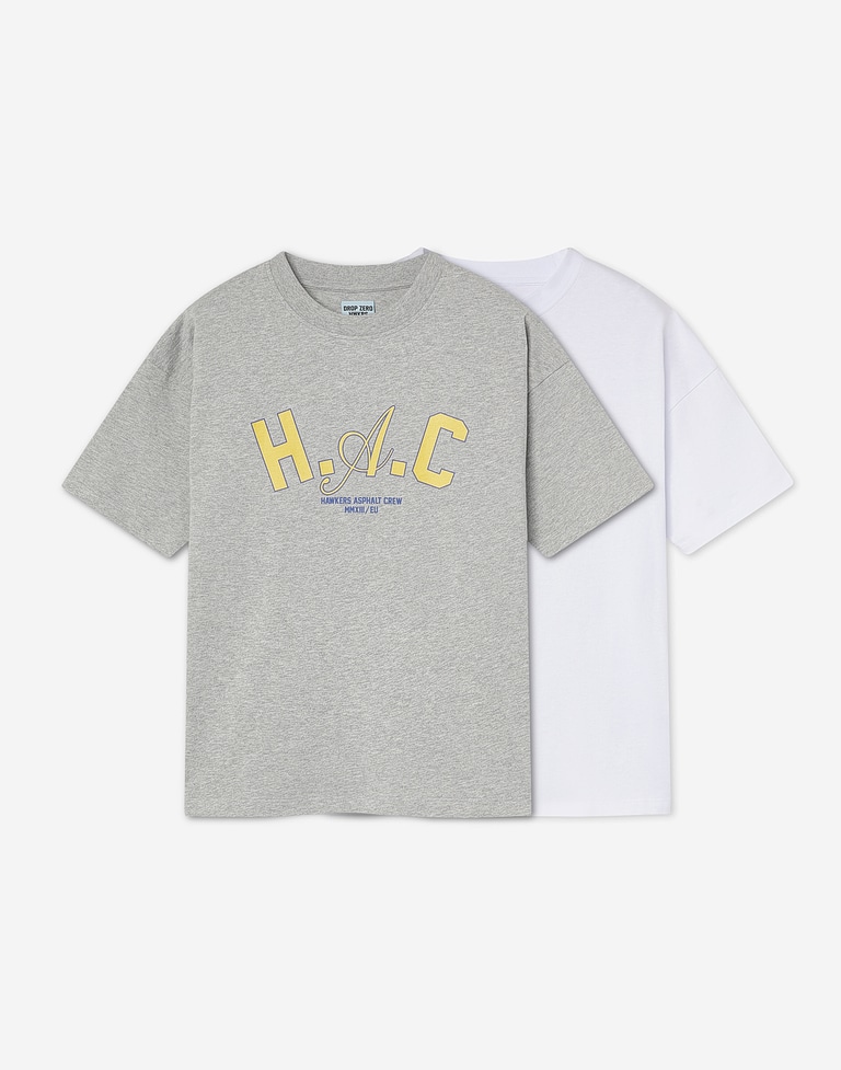 TEES Hawkers213 H.A.C TEE - Grey Melange