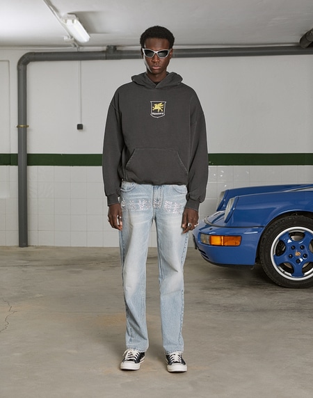 HOODIES Hawkers213 GAS HOODIE - Washed Black