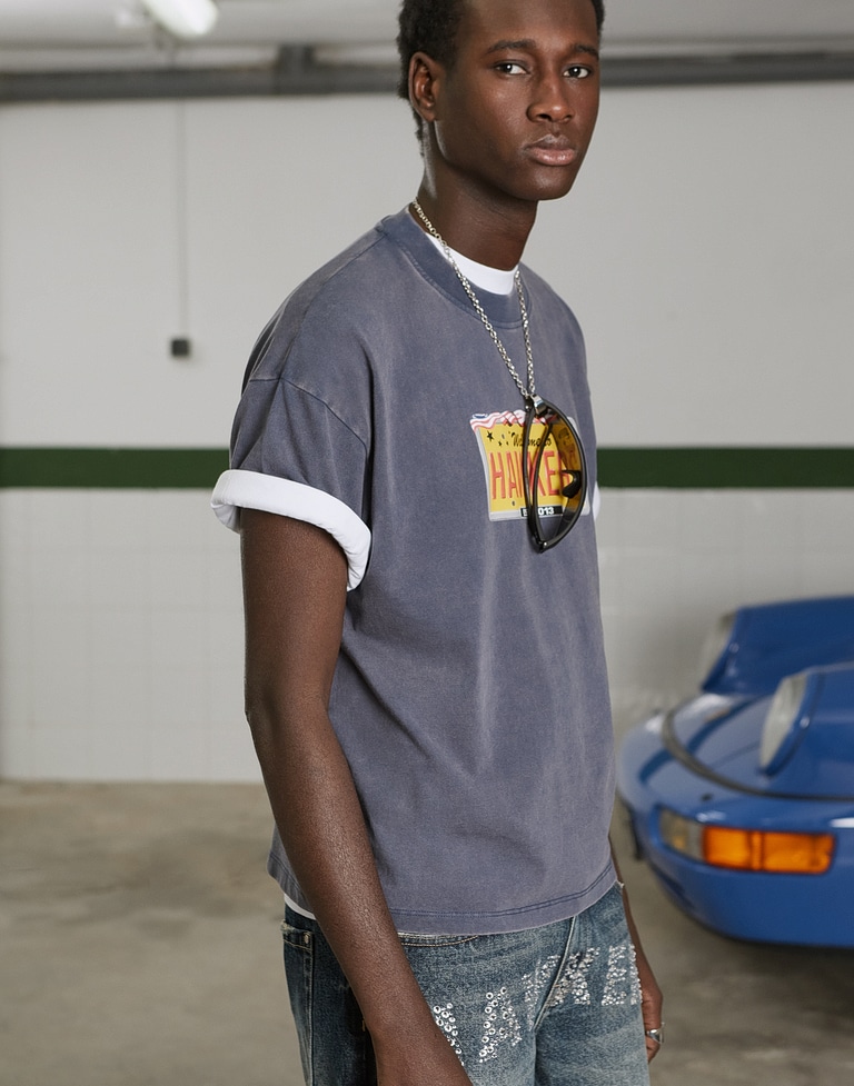 TEES Hawkers213 FAST CARS TEE - Washed Navy