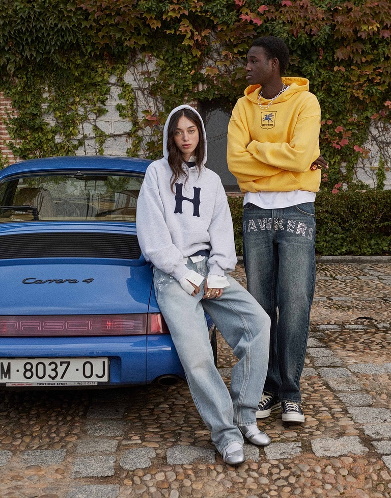 HOODIES Hawkers213 VARSITY HOODIE - Grey Melange